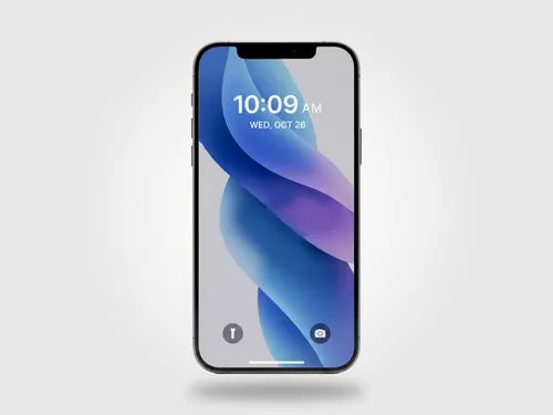 Free Iphone 12 Pro Max Mockup — Clean Grey Backdrop (PSD) mockup preview