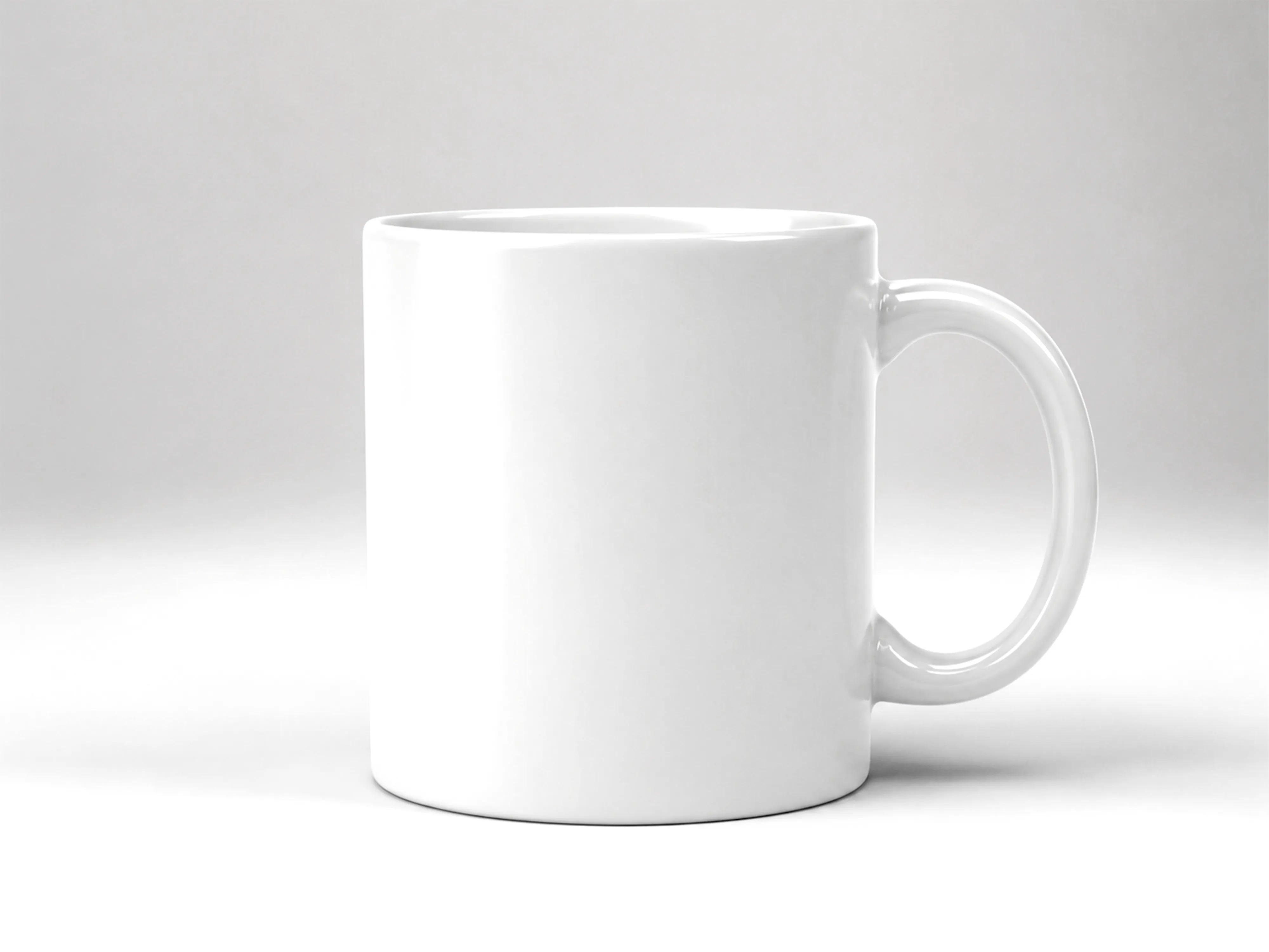 Ceramic Mug Mockup – White with Orange Handle Studio Shot alternate mockup preview