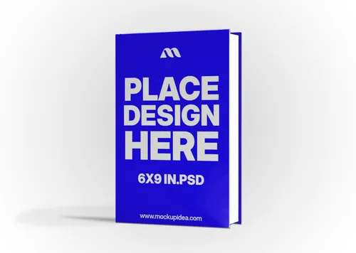 Free Standing Front-Facing 6x9 Hardcover Book Mockup (PSD) mockup preview