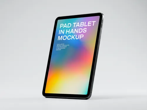 Free Ipad Tablet Mockup Standing Upright — Minimal Studio (PSD) mockup preview