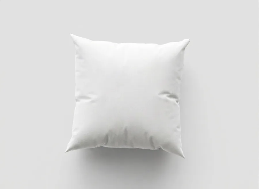 FREE SQUARE PILLOW MOCKUP FRONT VIEW — CLEAN STUDIO OVERHEAD (PSD) mockup preview 3