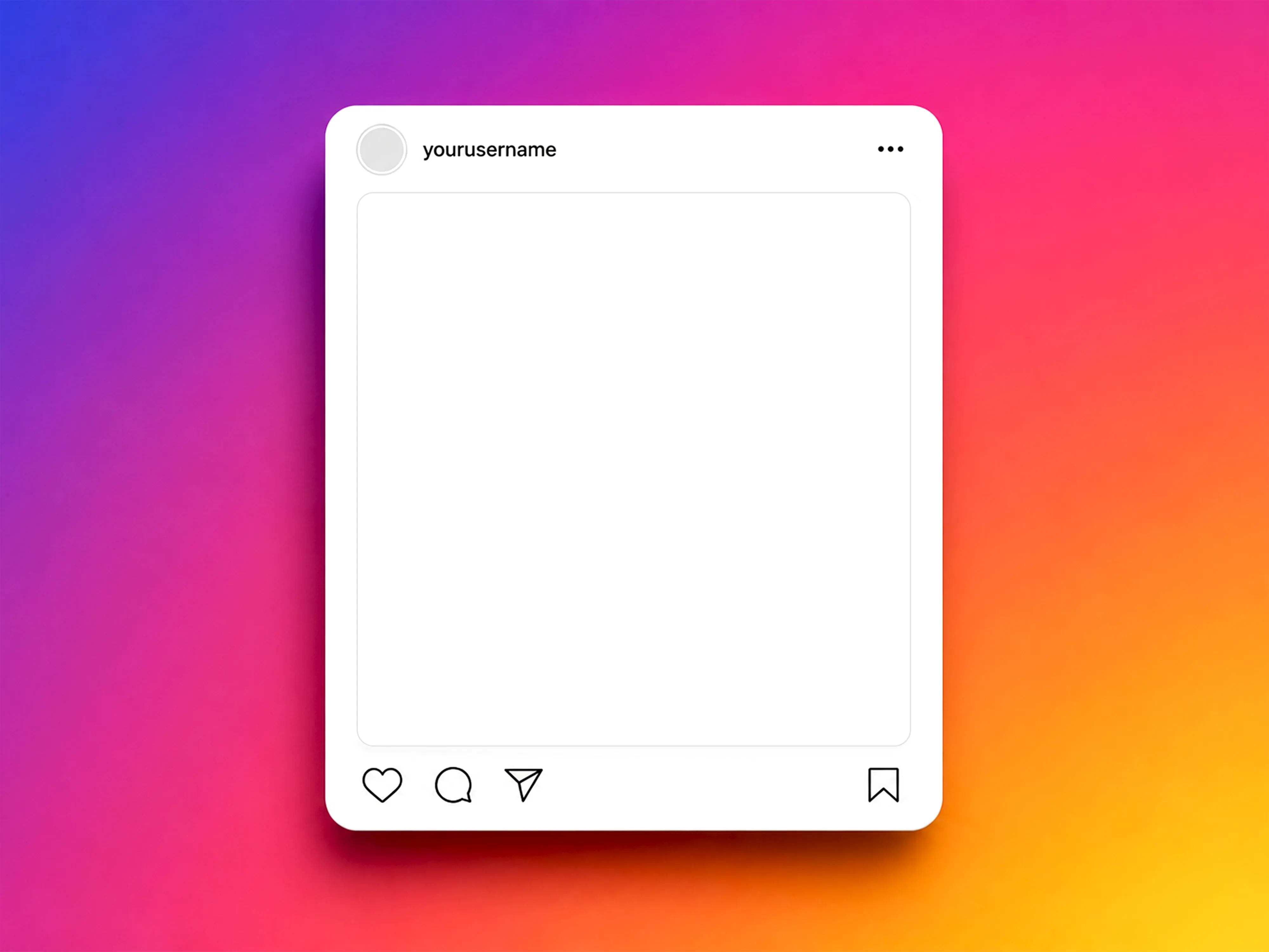 Instagram Square Post Mockup – Classic Gradient Frame (1080x1080) mockup preview 2