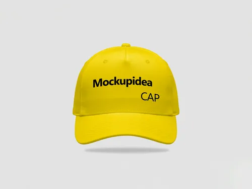 Free Baseball Cap Mockup Front View — Floating Studio Scene (PSD) mockup preview