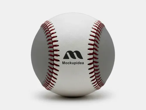 Free Custom Baseball Mockup — Curved Logo Branding (PSD) mockup preview