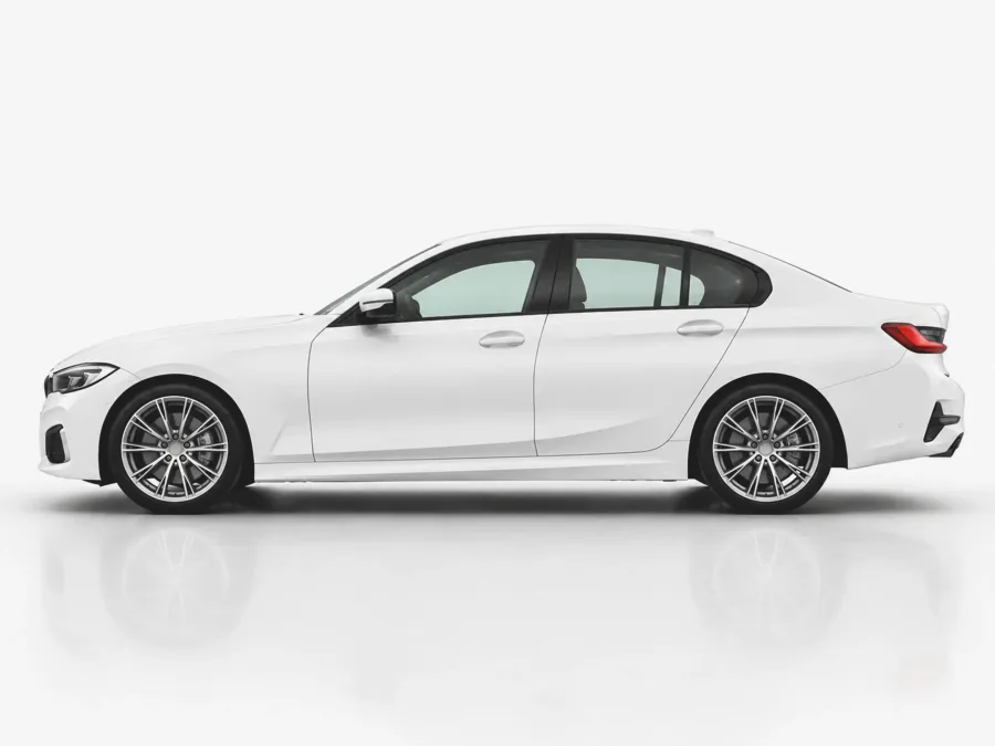 SIDE VIEW CAR WRAP MOCKUP – BLUE BMW 3 SERIES LIVERY (PSD) mockup preview 2