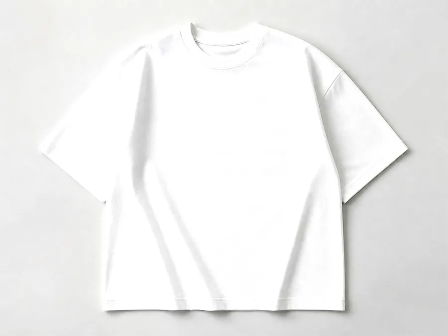 FREE OVERSIZED DROP SHOULDER T-SHIRT MOCKUP FLAT LAY (PSD) mockup preview 2