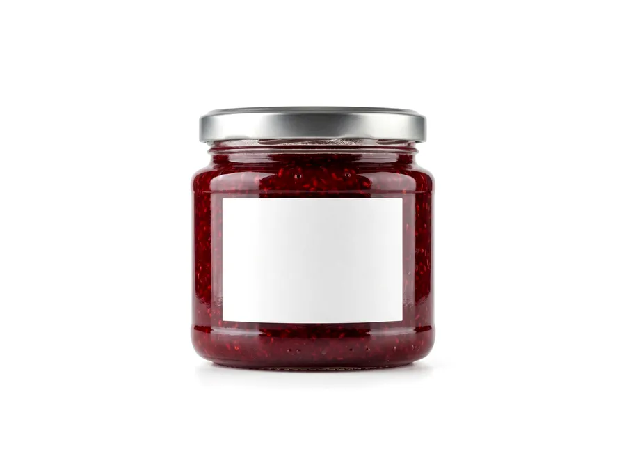 FREE GLASS JAM JAR MOCKUP WITH LABEL — FRONT VIEW STUDIO (PSD) mockup preview 4