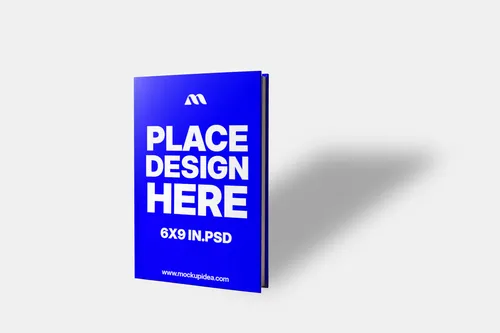 Free Angled 6x9 Book Mockup PSD mockup preview