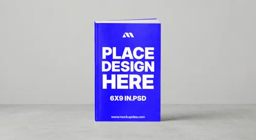 Free Standing Front-Facing 6x9 Book Mockup ( PSD ) mockup preview