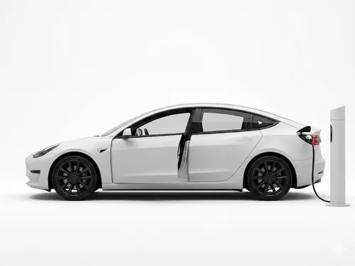 Free Electric Vehicle Wrap Mockup — Charging Station Scene (PSD) alternate mockup preview