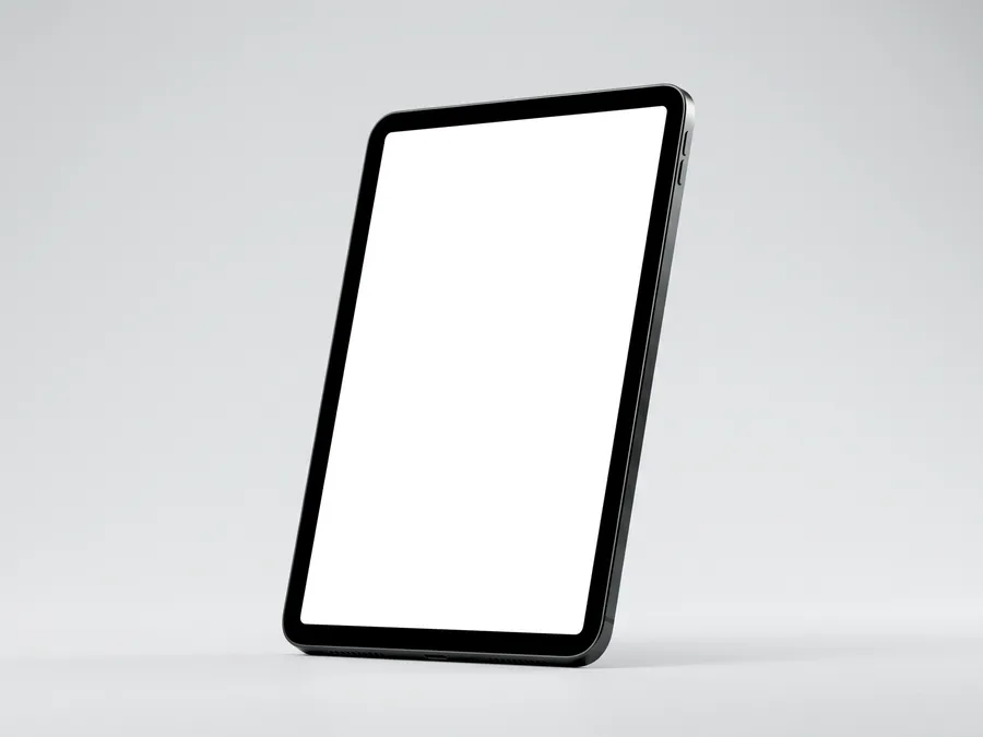 FREE IPAD TABLET MOCKUP STANDING UPRIGHT — MINIMAL STUDIO (PSD) mockup preview 2