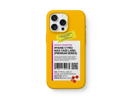 Free Iphone Case With Shipping Label Mockup — Back View (PSD) mockup preview