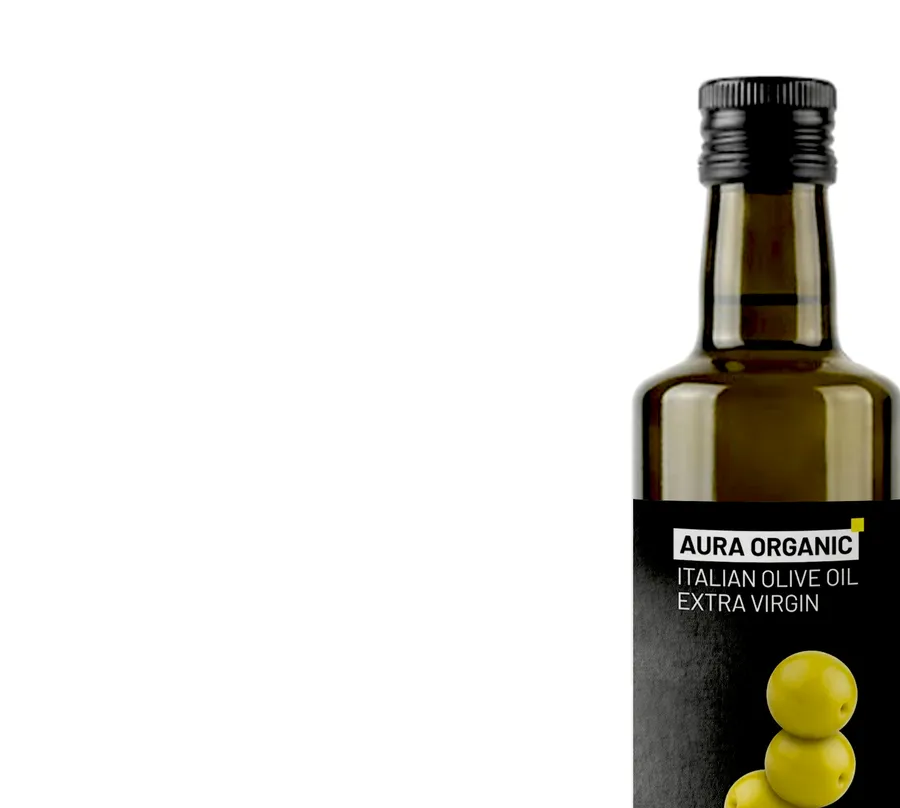 FREE OLIVE OIL BOTTLE MOCKUP — 500ML DARK GLASS FRONT VIEW (PSD) mockup preview 4