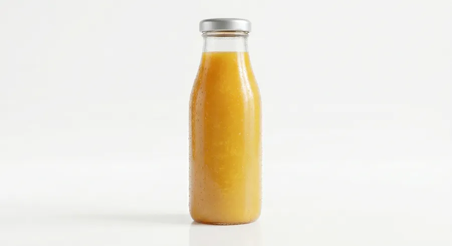 FREE CLEAR GLASS JUICE BOTTLE MOCKUP WITH CONDENSATION (PSD) mockup preview 2