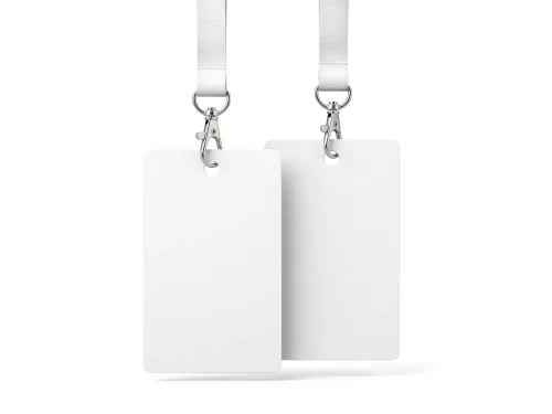 Free Id Card Lanyard Mockup — Two Badge Holders (PSD) alternate mockup preview