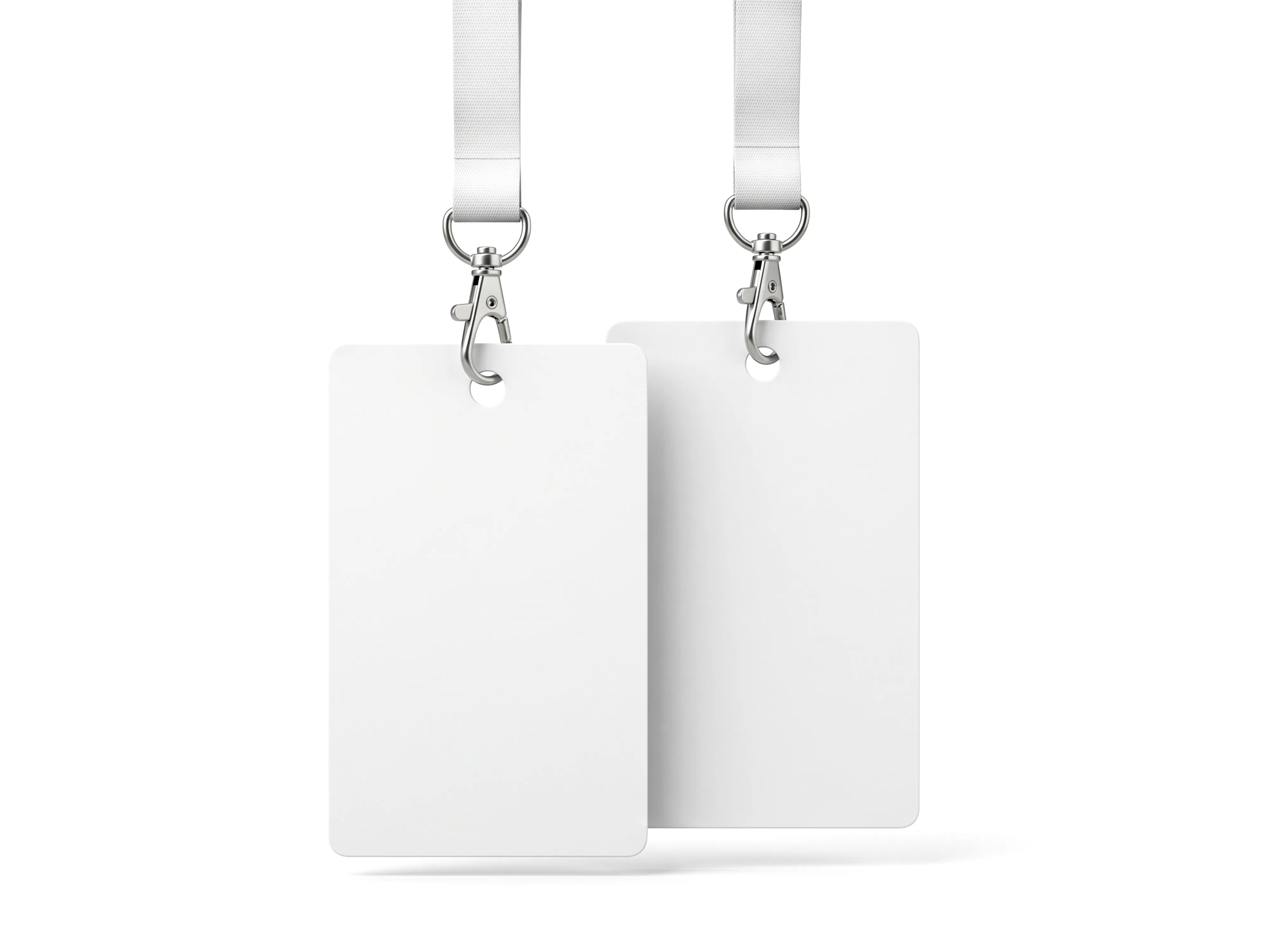 FREE ID CARD LANYARD MOCKUP — TWO BADGE HOLDERS (PSD) mockup preview 2