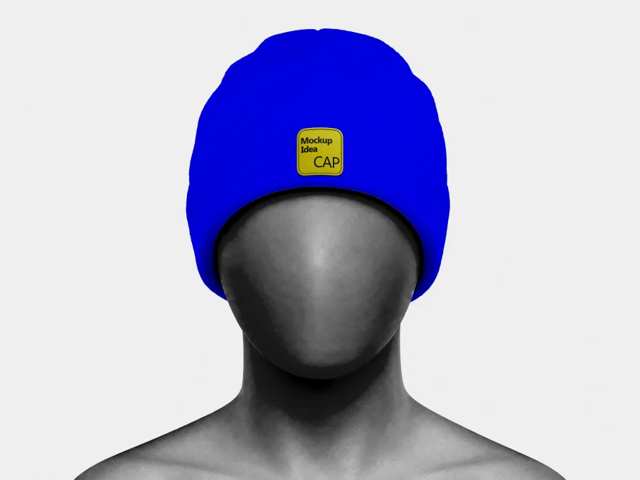 BEANIE MOCKUP – FACELESS MODEL KNIT CAP DESIGN (PSD) mockup preview 2