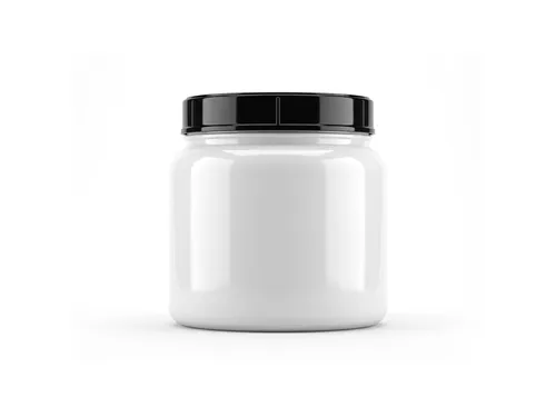 Free Protein Supplement Jar Mockup — Front View Label (PSD) alternate mockup preview