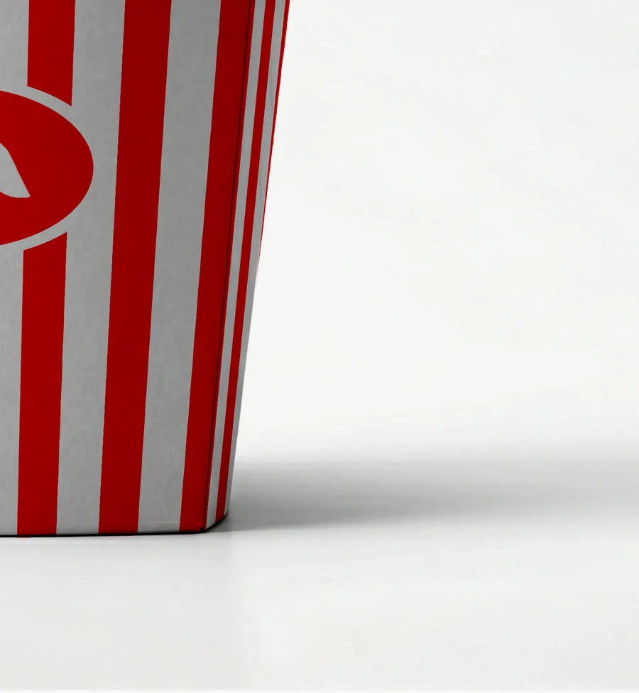 FREE POPCORN BUCKET MOCKUP — FRONT VIEW STUDIO (PSD) mockup preview 3