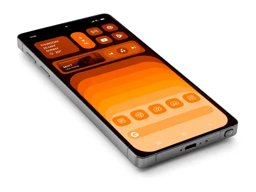 Galaxy S25 Ultra Mockup – Floating Studio Angle View (PSD) mockup preview