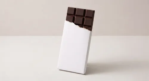 Free Dark Chocolate Bar Mockup With Torn Foil Reveal (PSD) alternate mockup preview