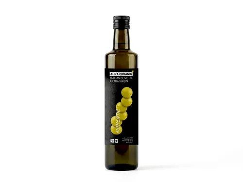 Free Olive Oil Bottle Mockup — 500ml Dark Glass Front View (PSD) mockup preview