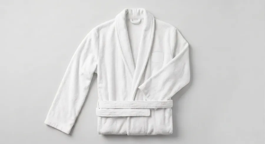 FREE FLORAL BATHROBE MOCKUP — CORAL TRIM FLAT LAY (PSD) mockup preview 2