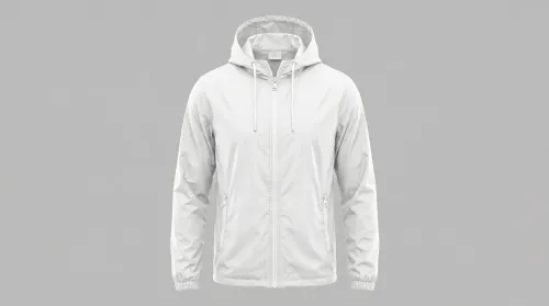 Free All-Over Print Windbreaker Jacket Mockup — Front View (PSD) alternate mockup preview