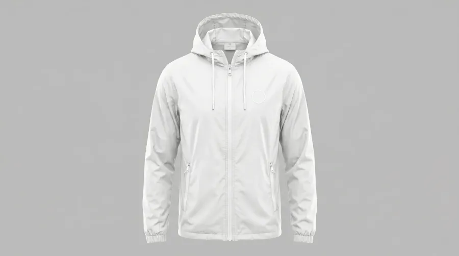 FREE ALL-OVER PRINT WINDBREAKER JACKET MOCKUP — FRONT VIEW (PSD) mockup preview 3