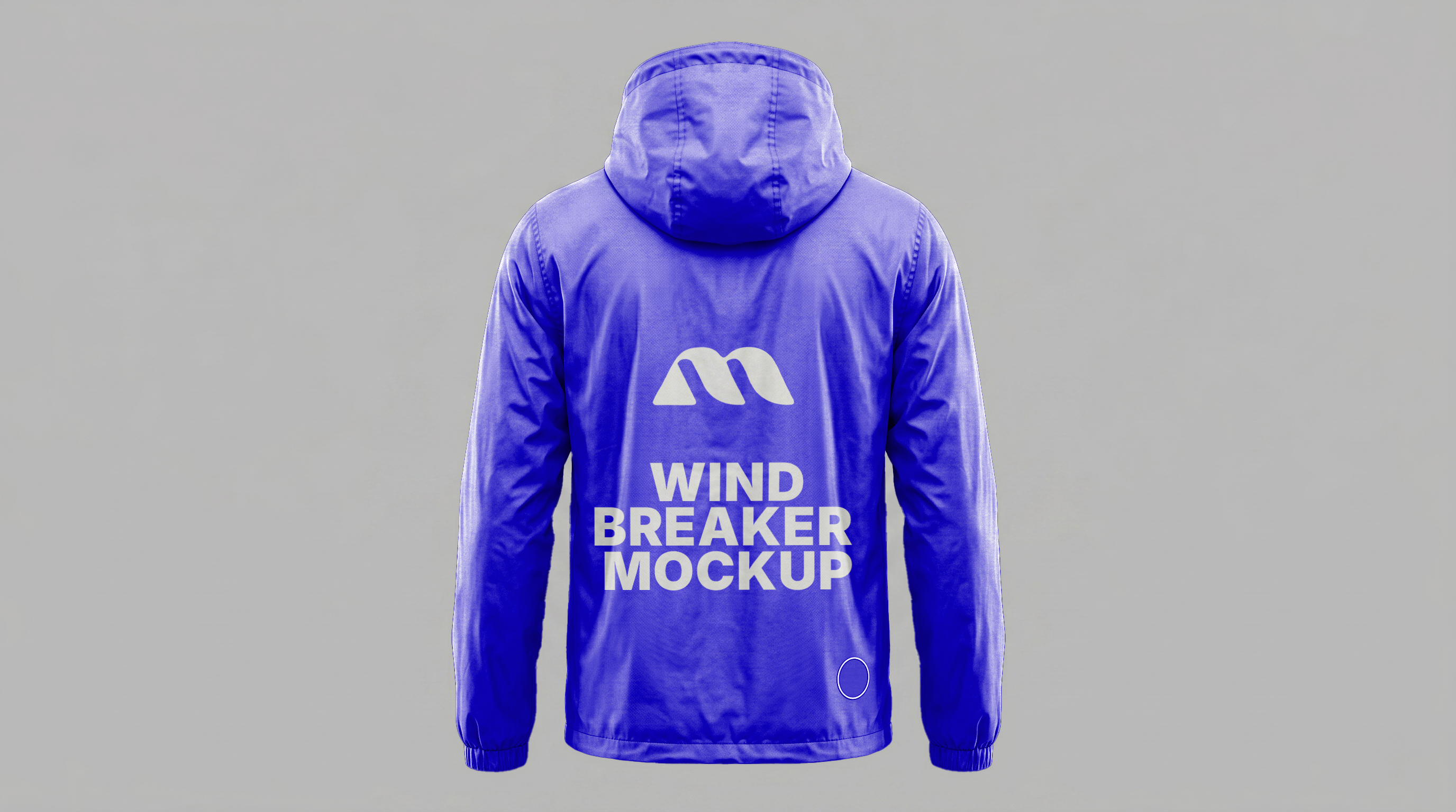 FREE HOODED WINDBREAKER MOCKUP — ALL-OVER-PRINT COLOR SPLASH (PSD) mockup preview 2