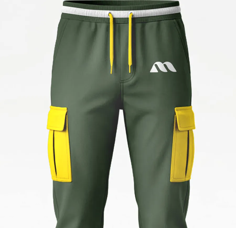 FREE CARGO JOGGER PANTS MOCKUP — FRONT VIEW STUDIO (PSD) mockup preview 2