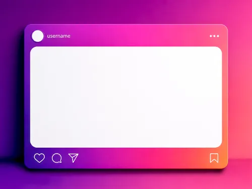 Instagram Landscape Post Mockup – 3D Gradient Frame (1.91:1) alternate mockup preview
