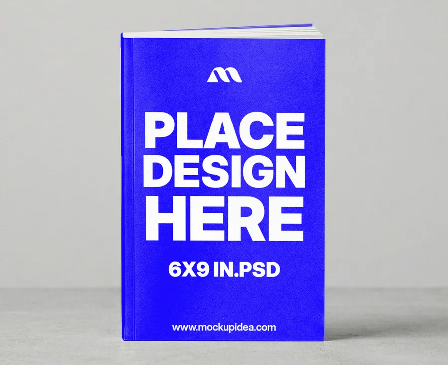Free Standing Front-Facing 6x9 Book Mockup ( PSD ) mockup preview 2