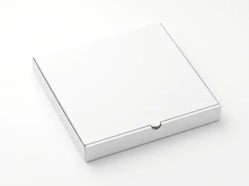 Free Pizza Box Packaging Mockup — High Angle Studio View (PSD) alternate mockup preview