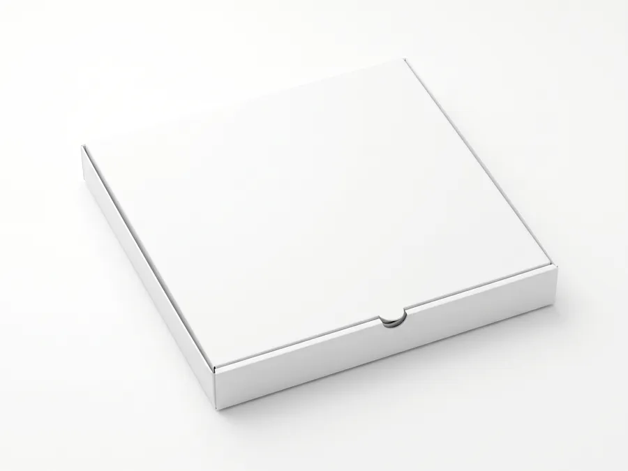 FREE PIZZA BOX PACKAGING MOCKUP — HIGH ANGLE STUDIO VIEW (PSD) mockup preview 2