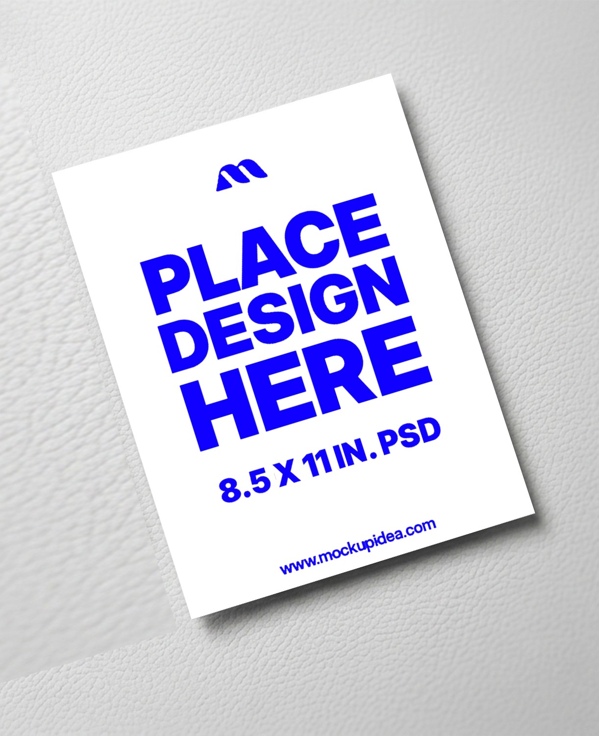 Free 8.5x11 Dual Flyer Mockup Flat Lay On Leather — Two Colour Variants (PSD) alternate mockup preview