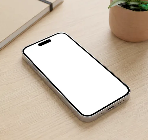 Free Iphone Desk Lifestyle Mockup — Notifications & Productivity UI (PSD) alternate mockup preview