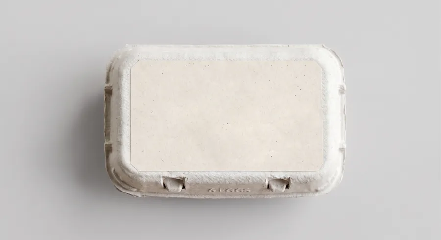 FREE 6-PACK EGG CARTON PACKAGING MOCKUP — TOP VIEW (PSD) mockup preview 3
