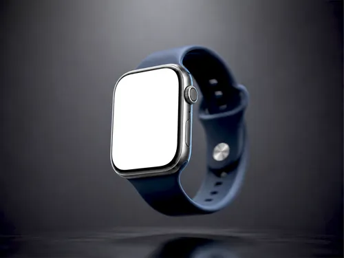 Free Smart Watch Mockup Floating Blank Screen — Dark Studio (PSD) alternate mockup preview