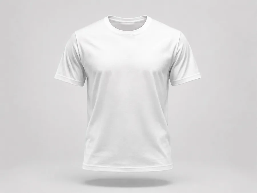 FREE FLOATING T-SHIRT MOCKUP — GHOST MANNEQUIN FRONT VIEW (PSD) mockup preview 2