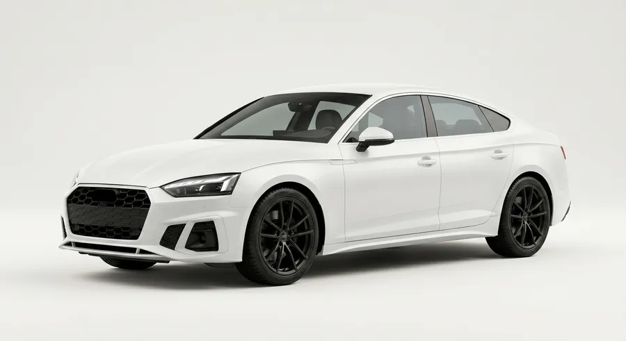 FREE SPORT SEDAN CAR WRAP MOCKUP — GEOMETRIC CAMO LIVERY (PSD) mockup preview 3