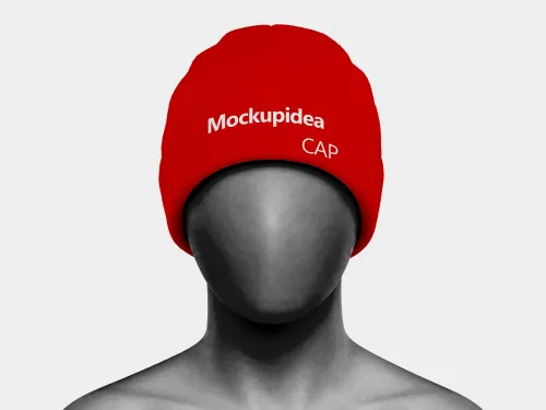 Beanie Mockup – Faceless Model Knit Cap Design (PSD) mockup preview
