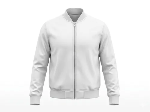 Free Zip-Up Varsity Bomber Jacket Mockup — Ghost Mannequin (PSD) alternate mockup preview