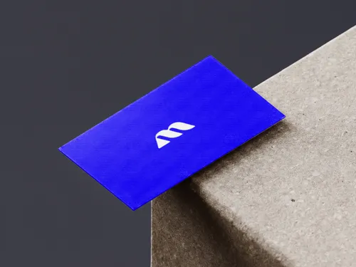 Free Business Card Mockup On Concrete Edge — Bold Color Close Up (PSD) mockup preview