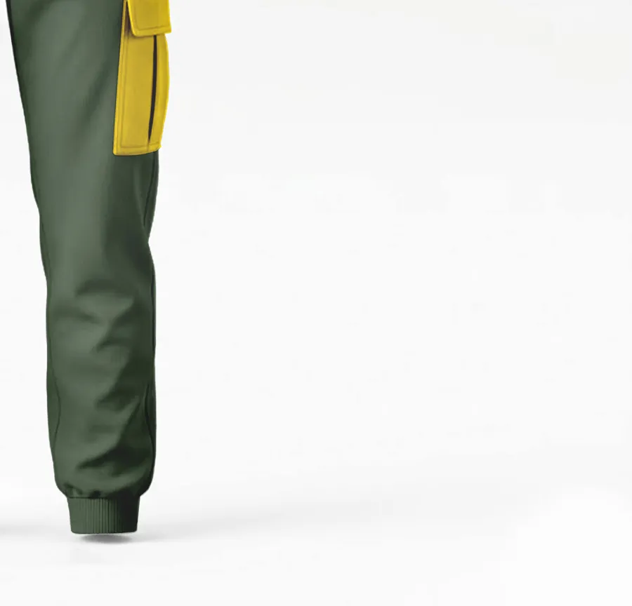 FREE CARGO JOGGER PANTS MOCKUP — FRONT VIEW STUDIO (PSD) mockup preview 3