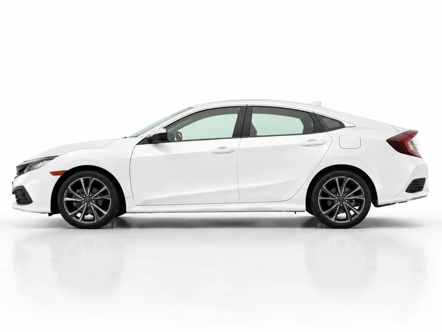 CAR LIVERY MOCKUP – BLACK SEDAN RACING STRIPE WRAP (PSD) mockup preview 2