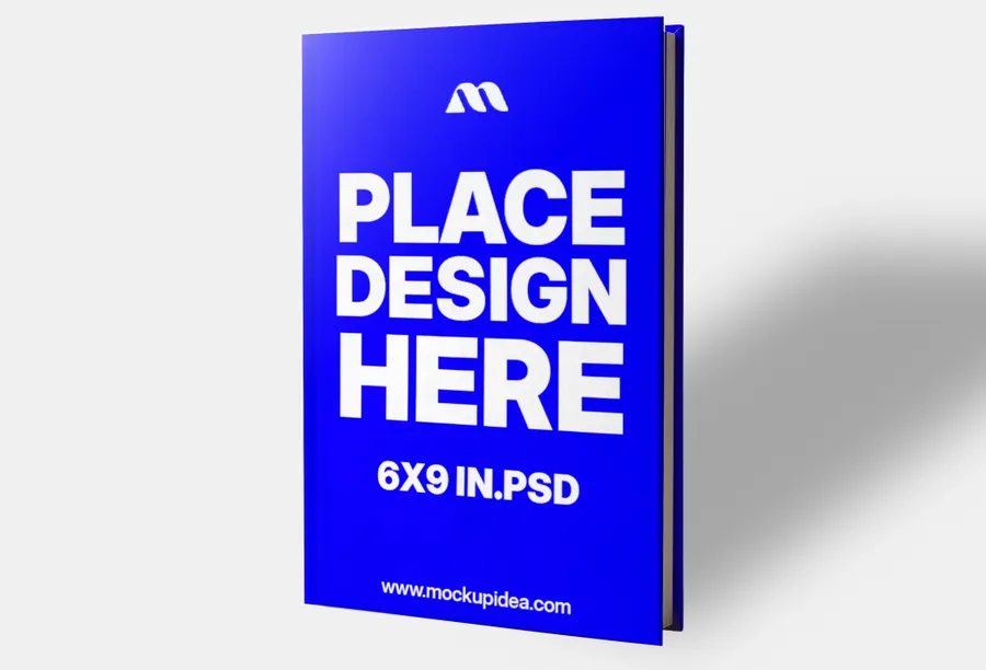 Free Angled 6x9 Book Mockup PSD mockup preview 2