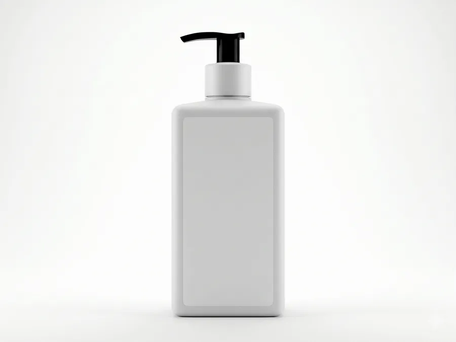 FREE SQUARE LIQUID SOAP PUMP BOTTLE MOCKUP — FRONT VIEW (PSD) mockup preview 4