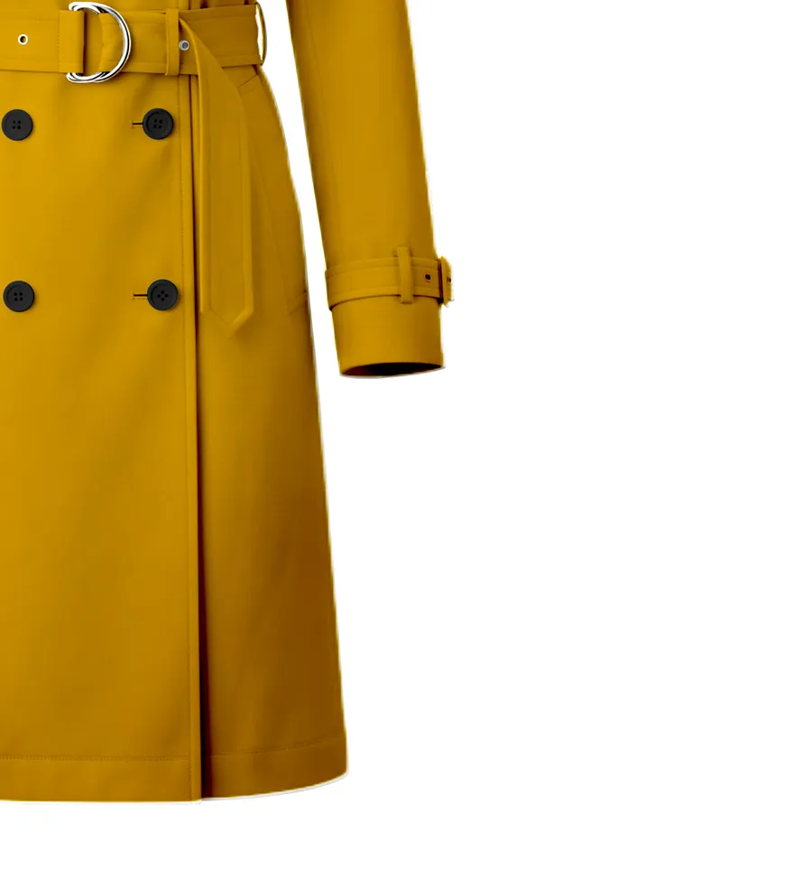 FREE DOUBLE-BREASTED TRENCH COAT MOCKUP — GHOST MANNEQUIN (PSD) mockup preview 3