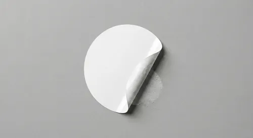 Free Peeled Round Sticker Mockup With Glue Residue (PSD) alternate mockup preview